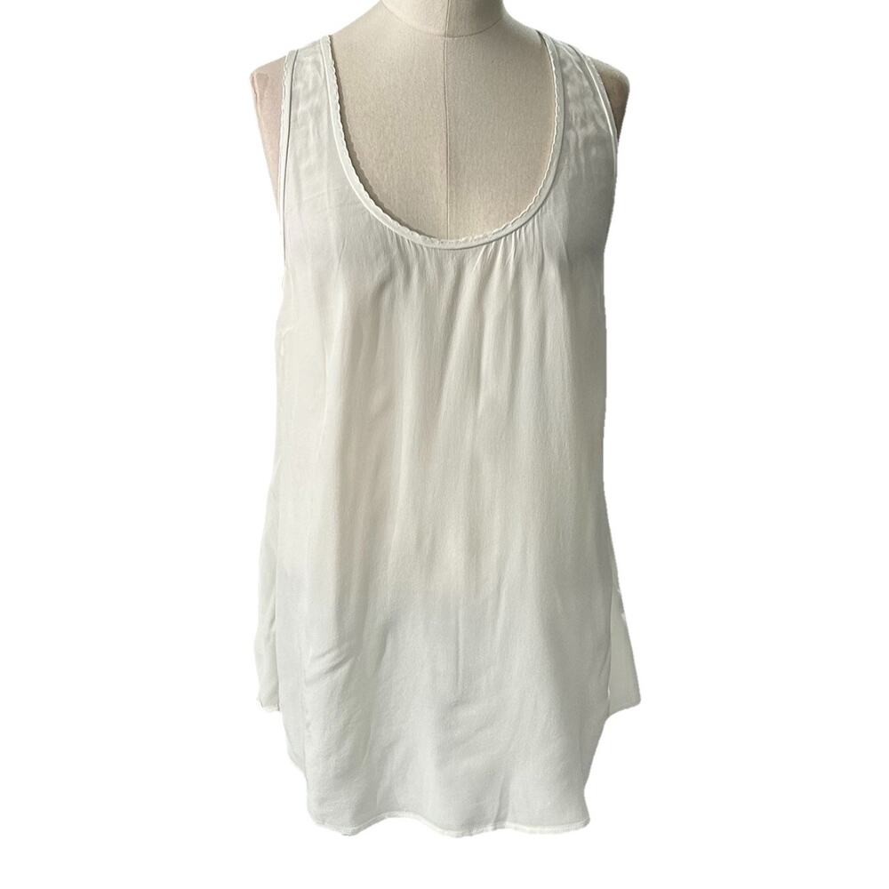 Joie Silk Tank Top Layering Blouse in Porcelain Size Medium